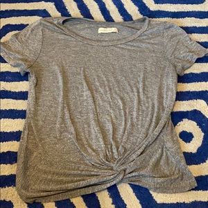 abercrombie grey twist shirt